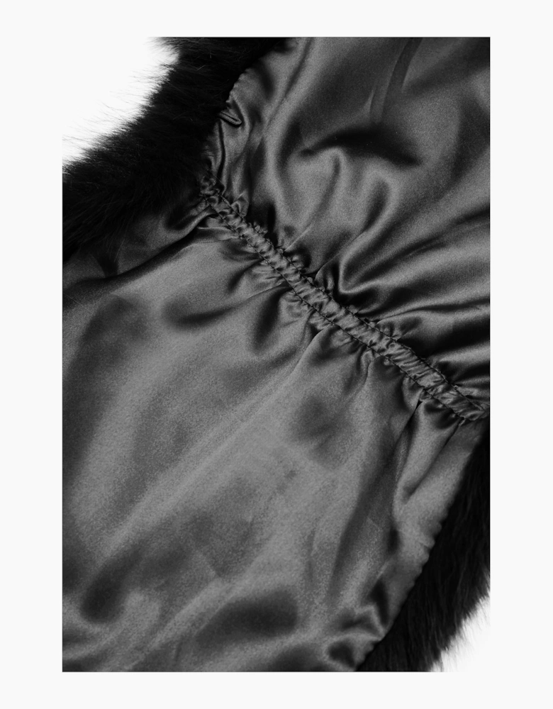 Black Faux Fur Wrap