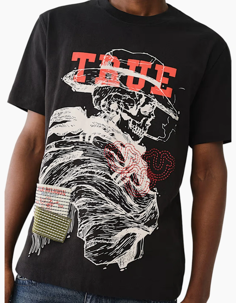 True Religion Mens Oversized T Shirts Drop Shoulder Tee