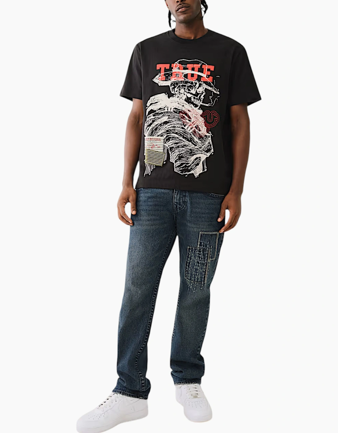 True Religion Mens Oversized T Shirts Drop Shoulder Tee