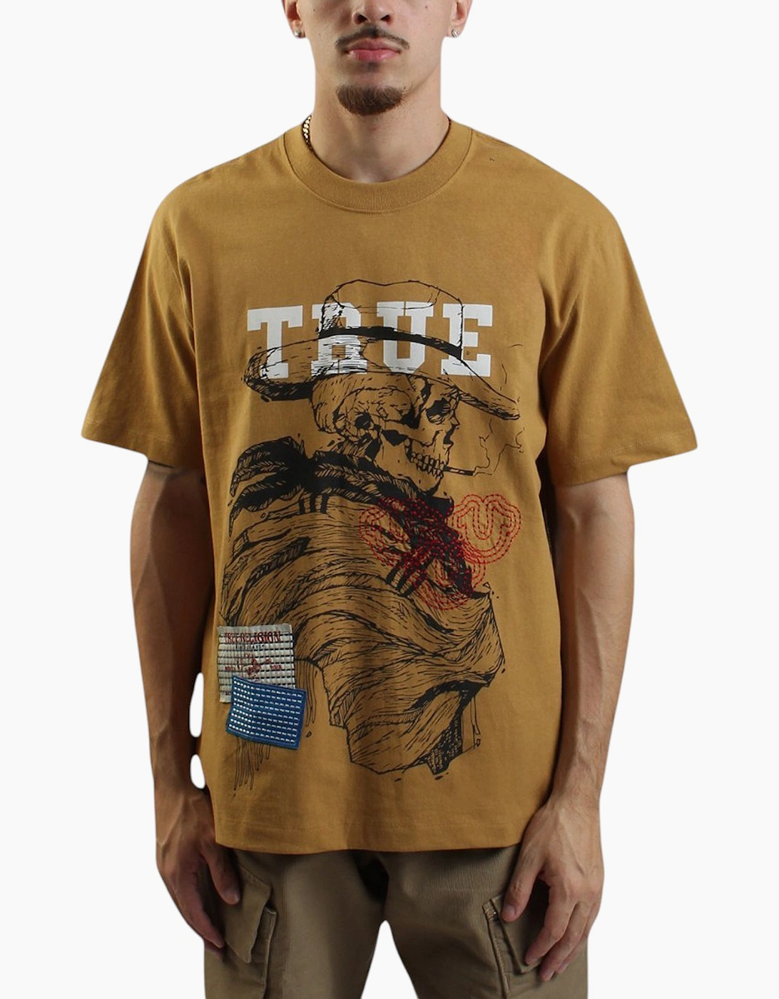 True Religion Mens Oversized T Shirts Drop Shoulder Tee