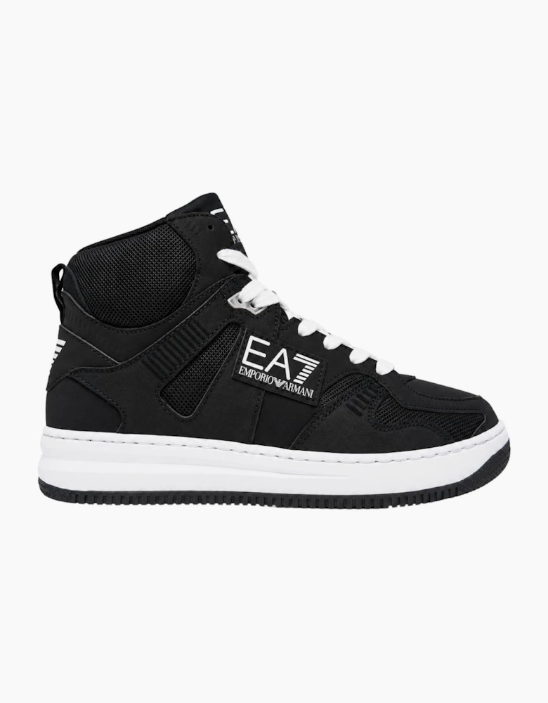 Graphic Logo Black/White High Top Trainers