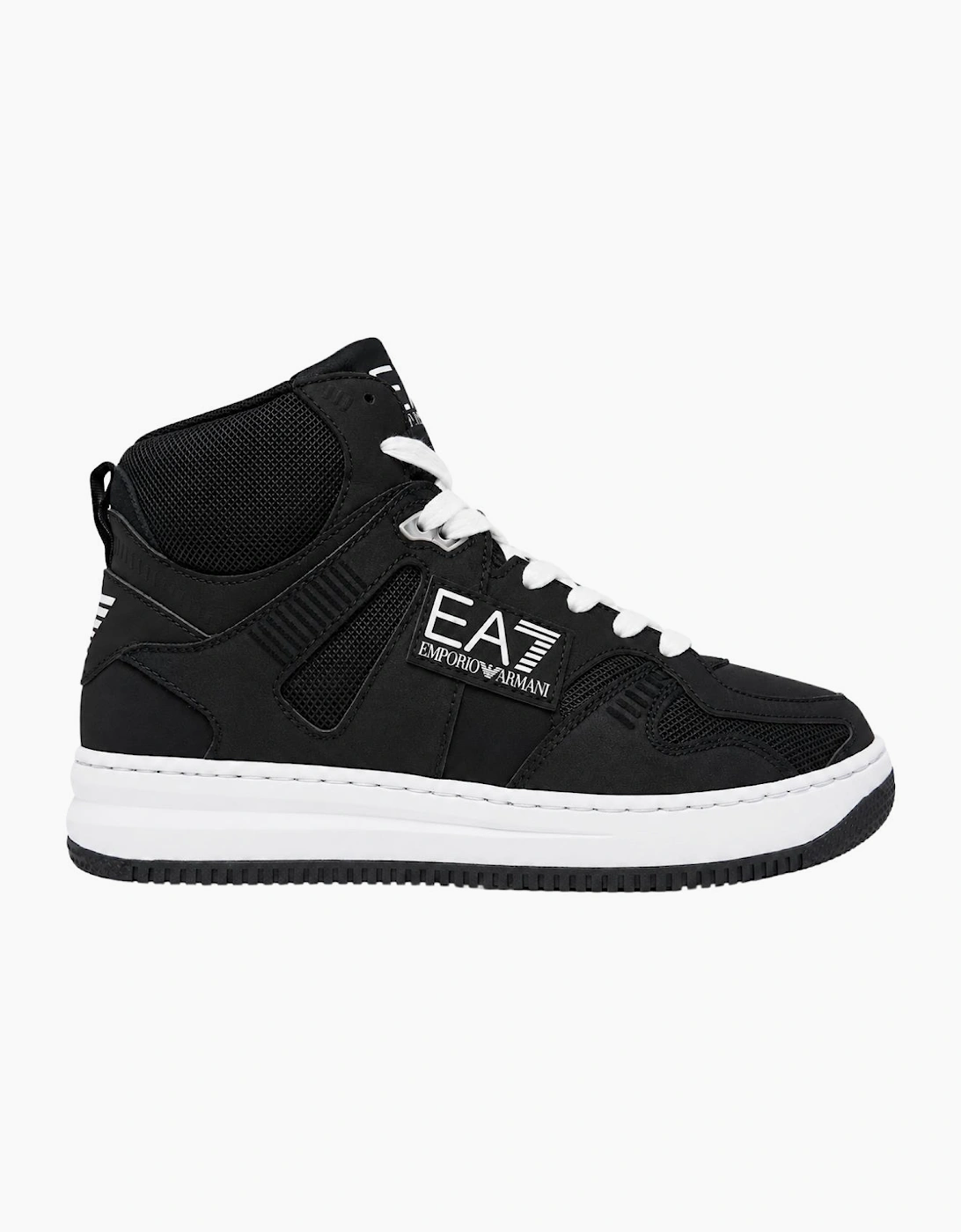 Graphic Logo Black/White High Top Trainers