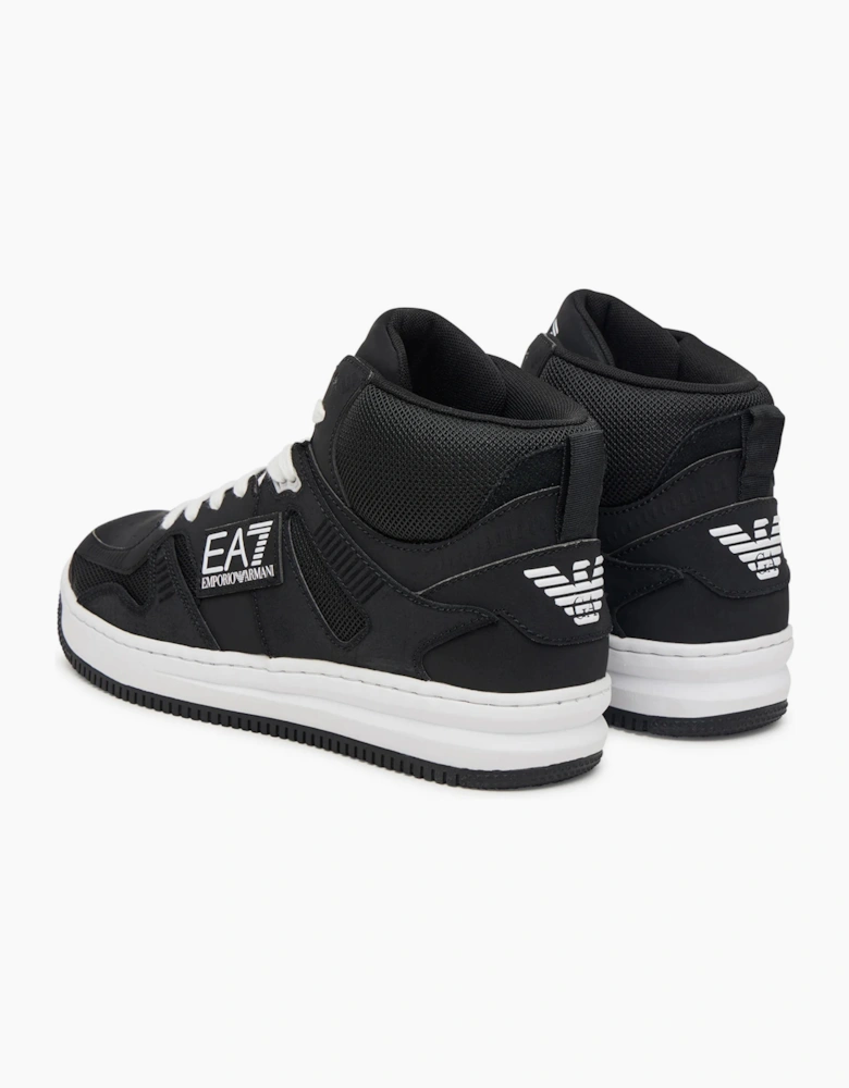 Graphic Logo Black/White High Top Trainers
