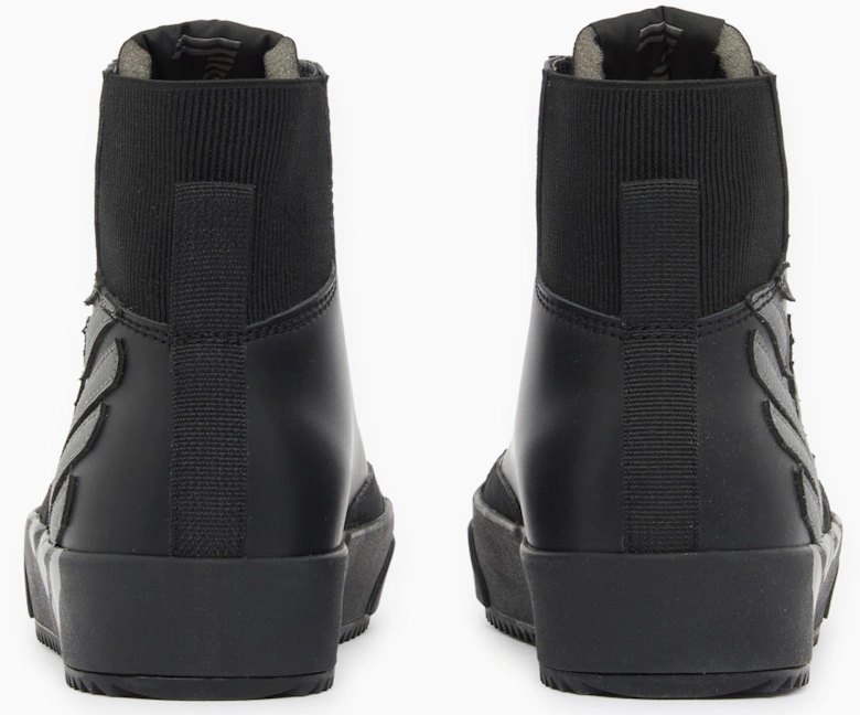 Eagle Logo Black High Top Boot Sneaker