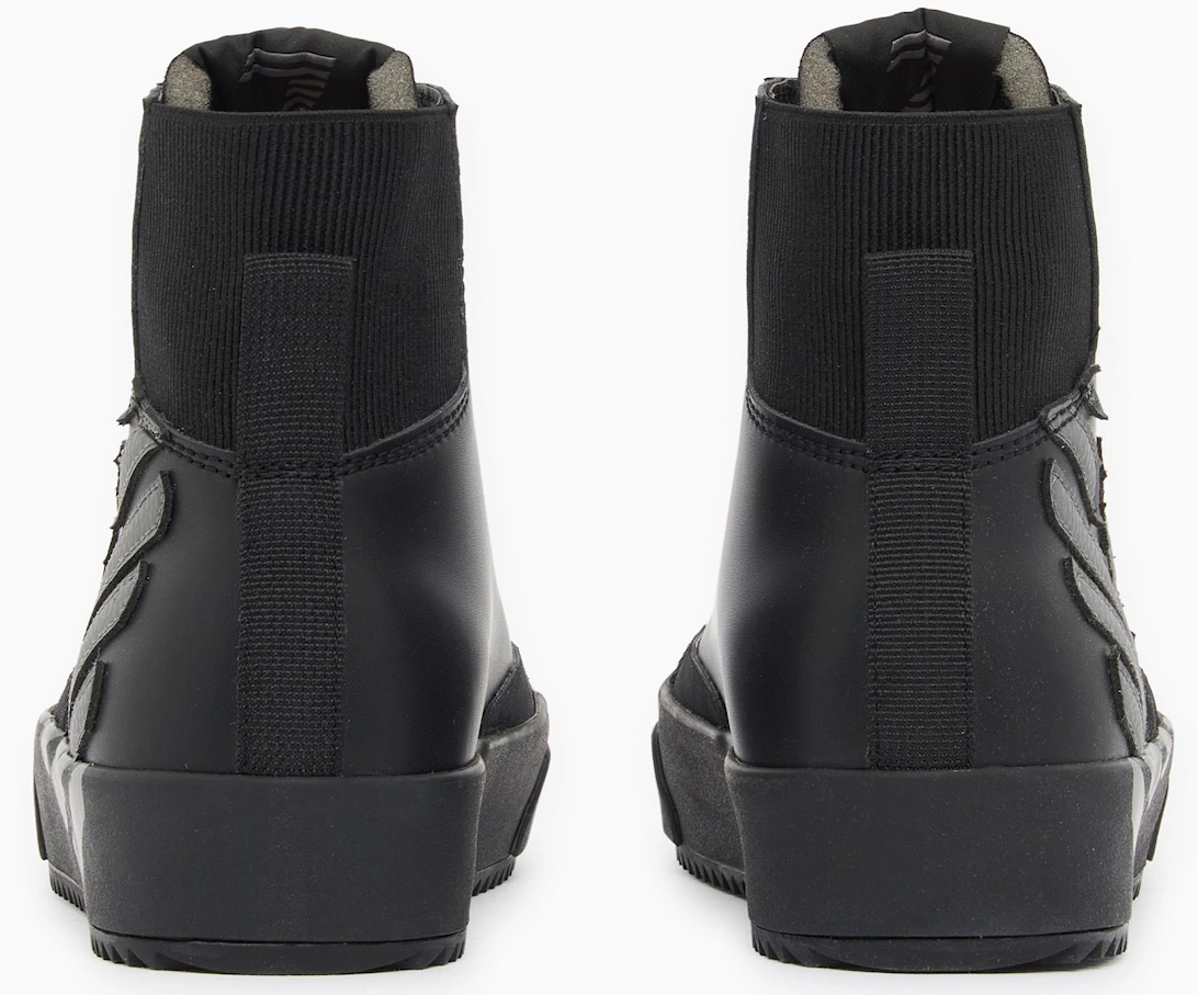 Eagle Logo Black High Top Boot Sneaker