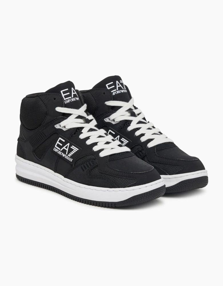 Graphic Logo Black/White High Top Trainers