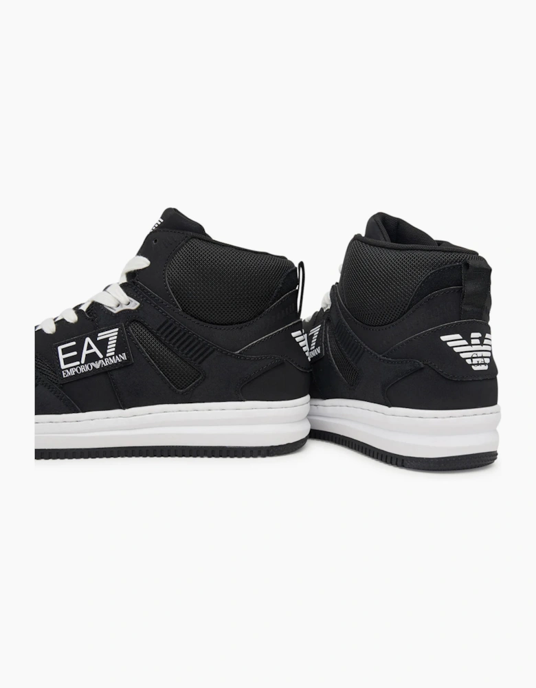 Graphic Logo Black/White High Top Trainers