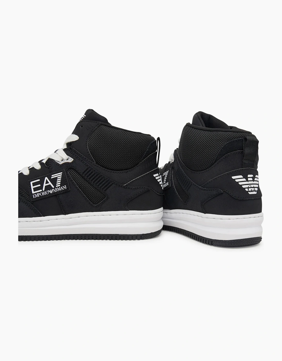 Graphic Logo Black/White High Top Trainers