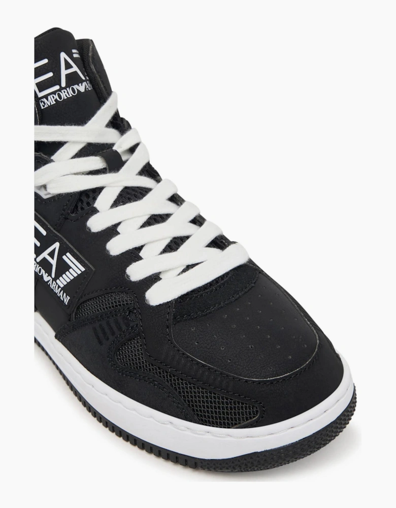 Graphic Logo Black/White High Top Trainers