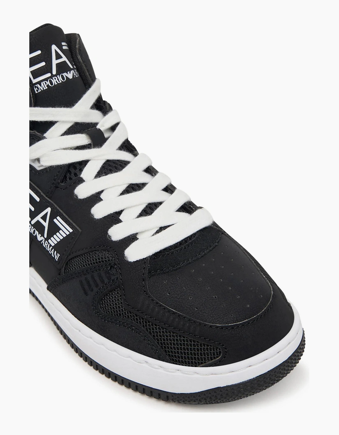 Graphic Logo Black/White High Top Trainers