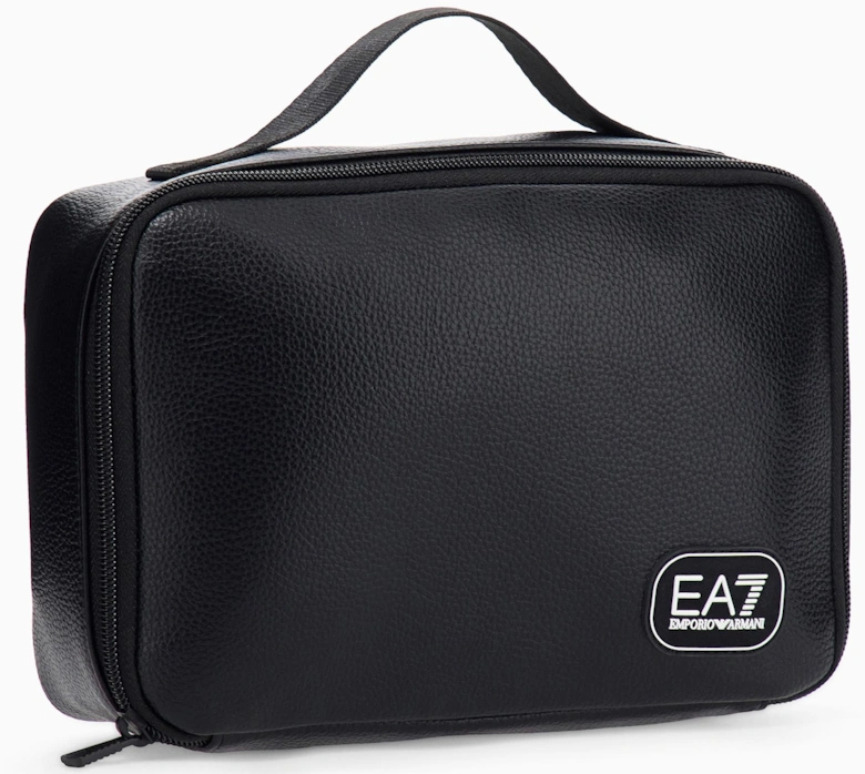 PVC Leather Black Washbag