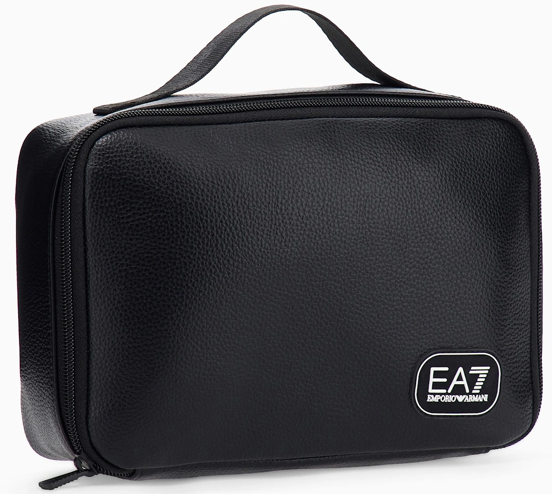 PVC Leather Black Washbag