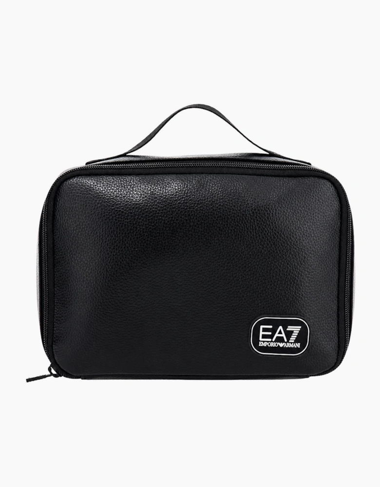 PVC Leather Black Washbag