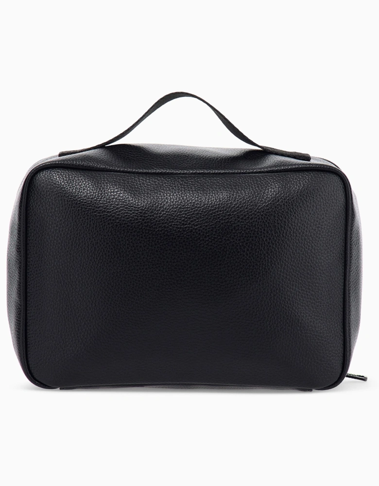 PVC Leather Black Washbag