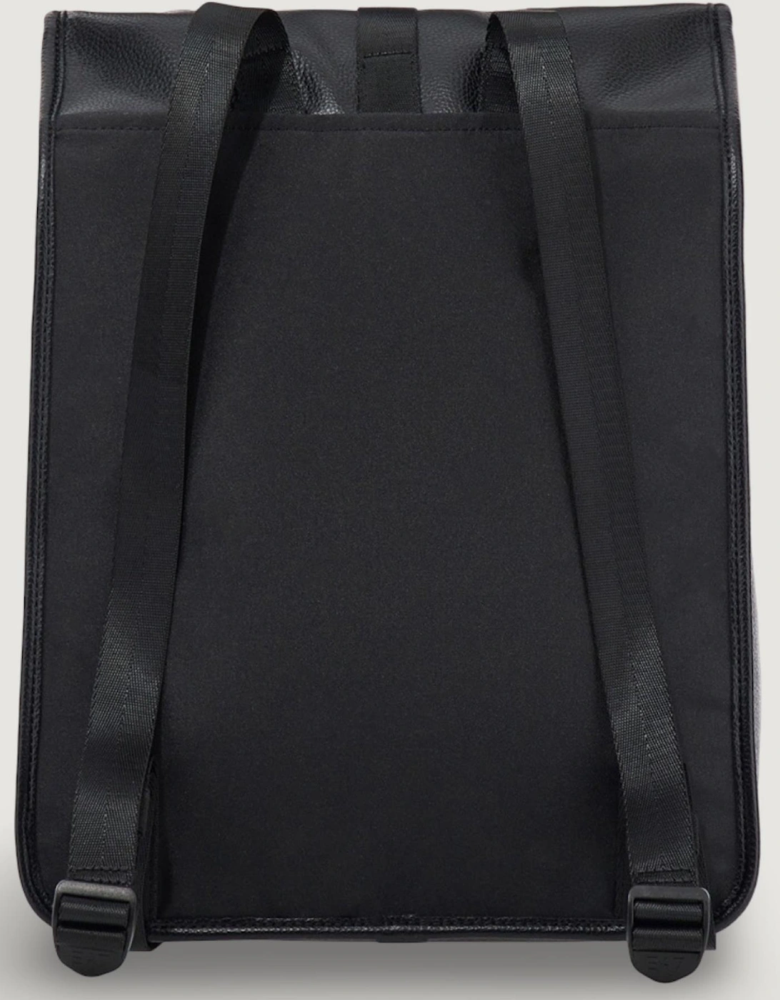 Rubberised Logo Black Satchel Backpack