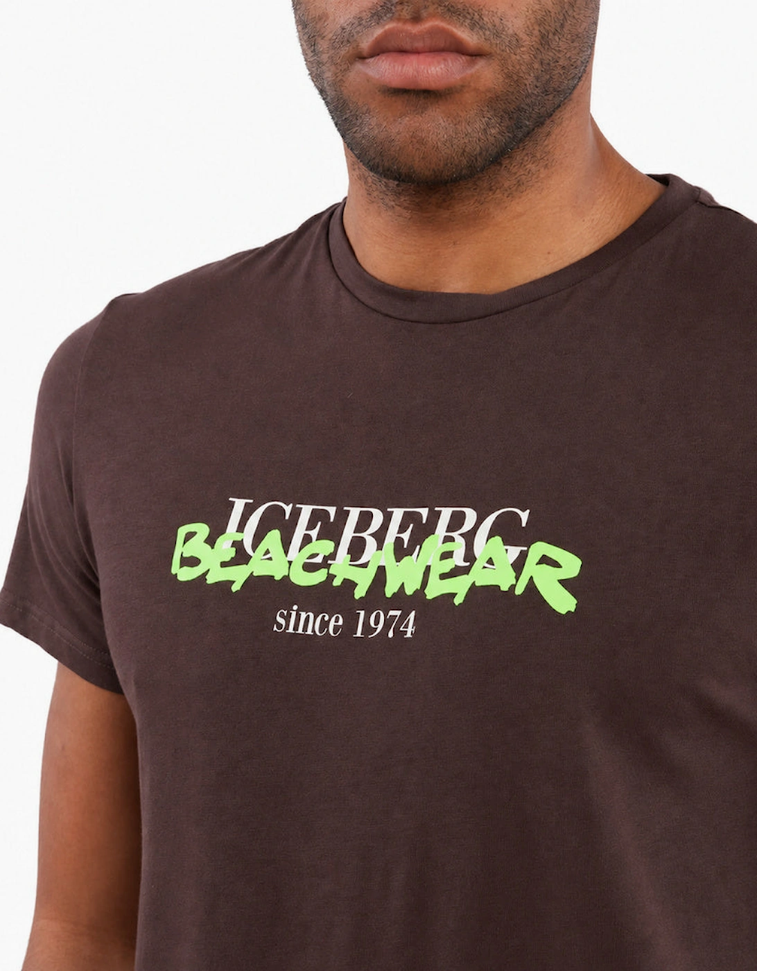 Iceberg Beachwear Logo Brown T-Shirt