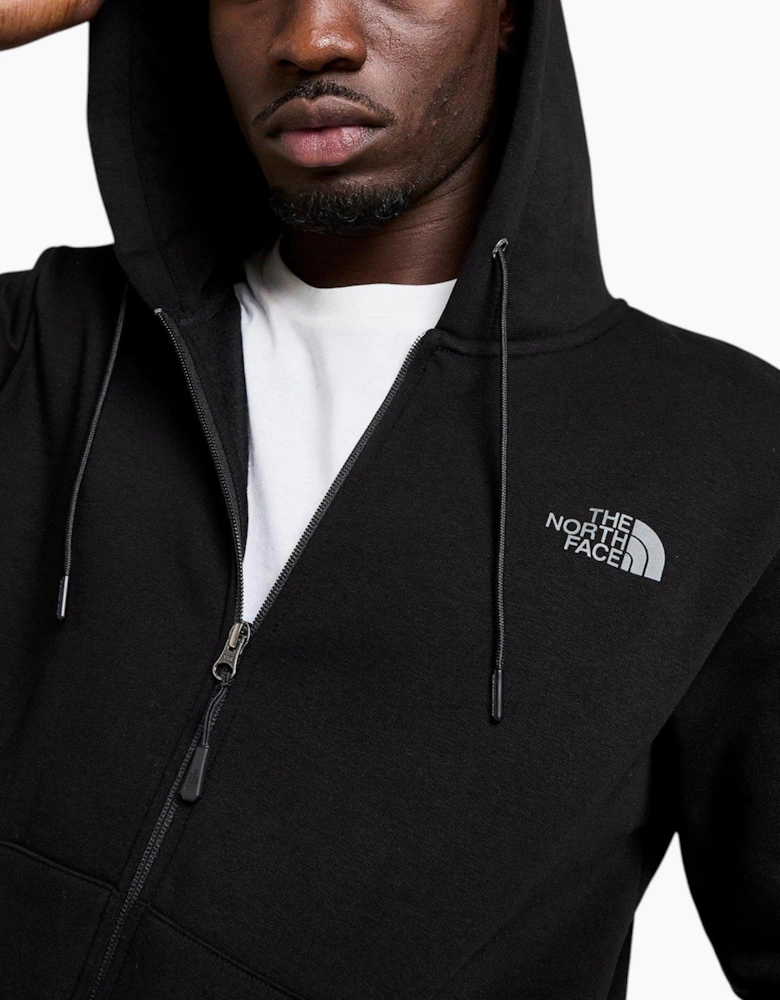 The North Face Mens Tracksuit Outline Full Zipped Hoodie Fleece Jogger Sportswear Black