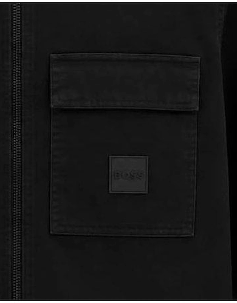 Hugo Boss Men's Black Lovel Zip Overshirt