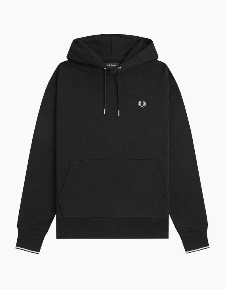 Fred Perry Men's Black Hooded Sweatshirt