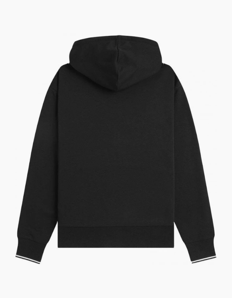 Fred Perry Men's Black Hooded Sweatshirt