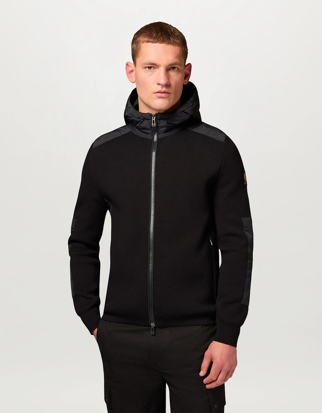Belstaff Mens Console Mixed Media Jacket - Black