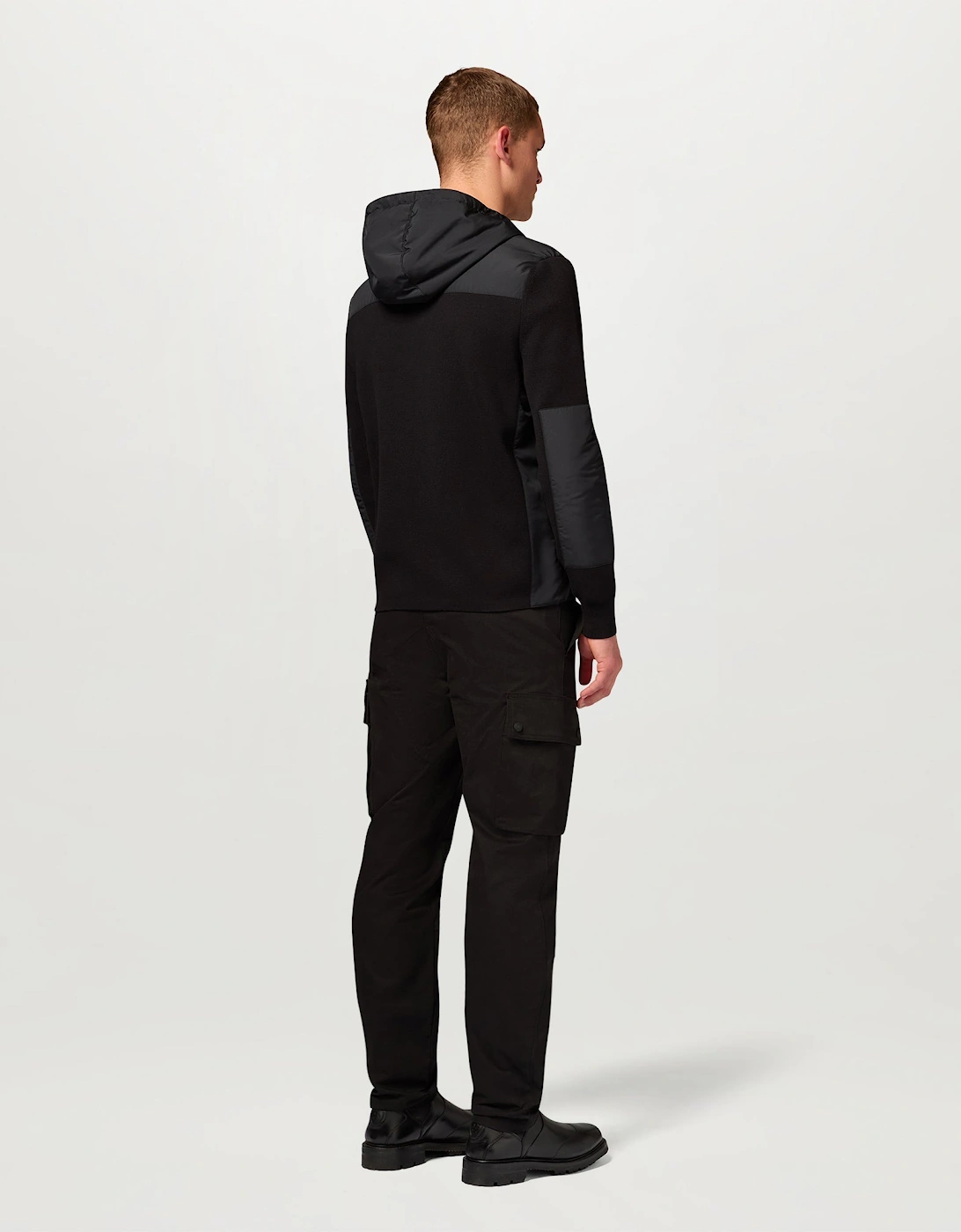 Belstaff Mens Console Mixed Media Jacket - Black