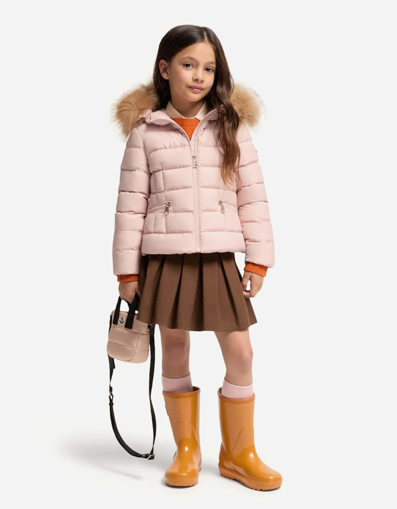 Moncler Enfant Girls Down Padded Boedette Jacket in Pink