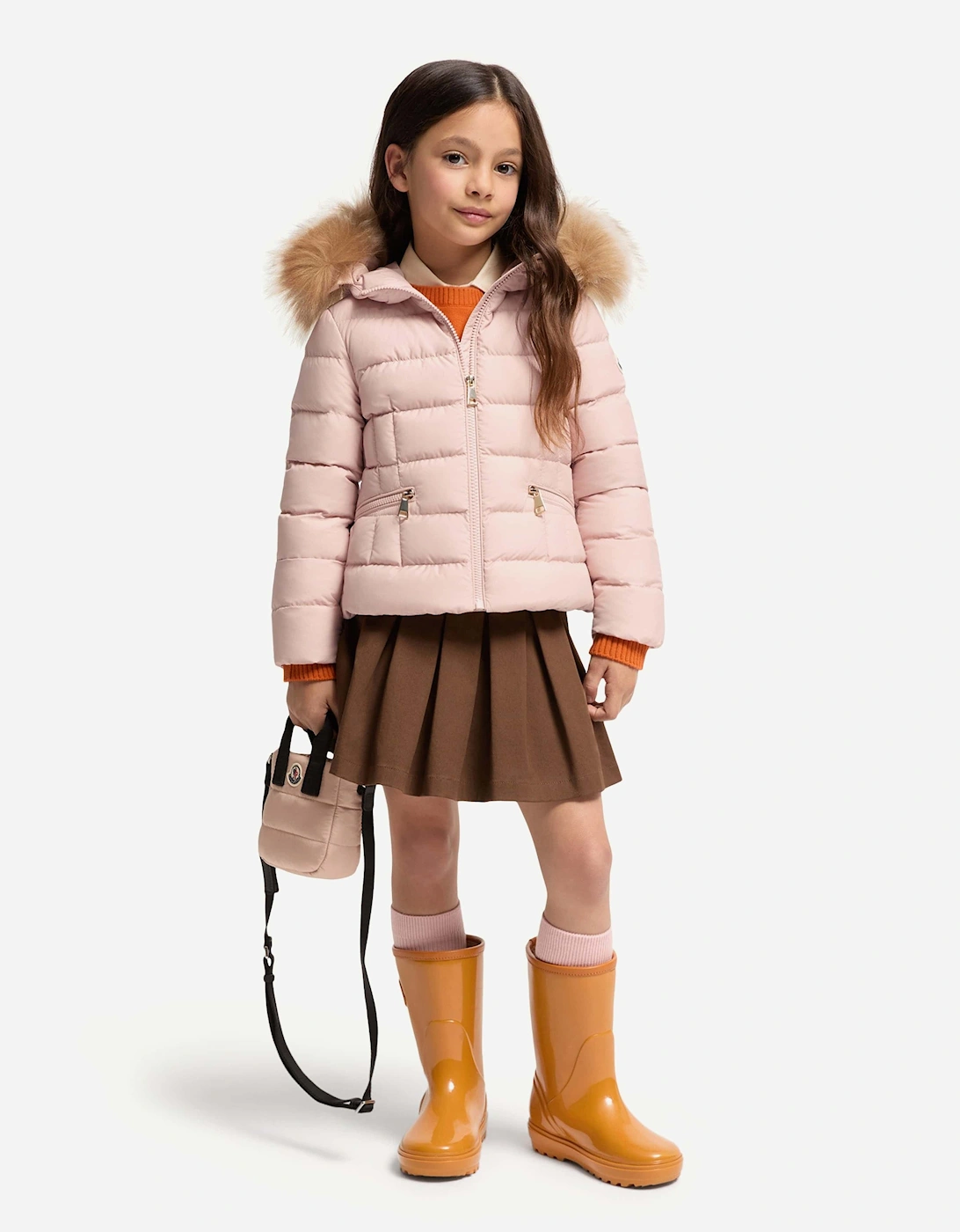 Moncler Enfant Girls Down Padded Boedette Jacket in Pink