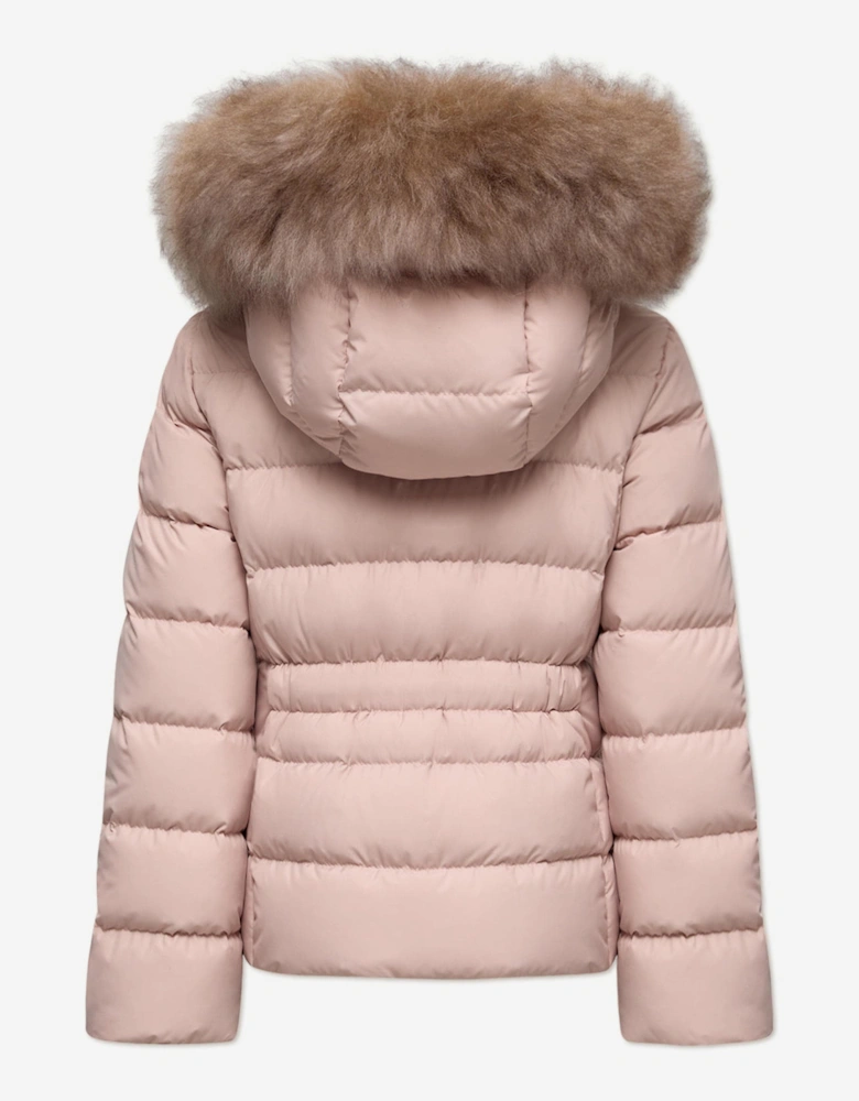 Moncler Enfant Girls Down Padded Boedette Jacket in Pink