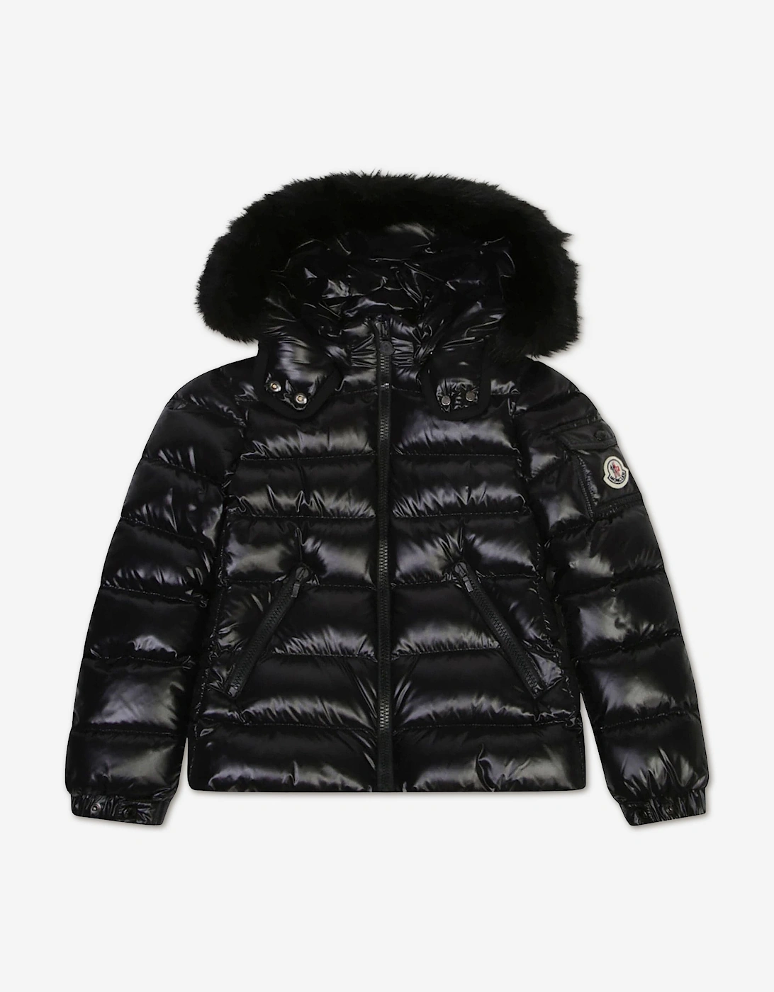Moncler Enfant Girls Down Padded Badyf Jacket in Black