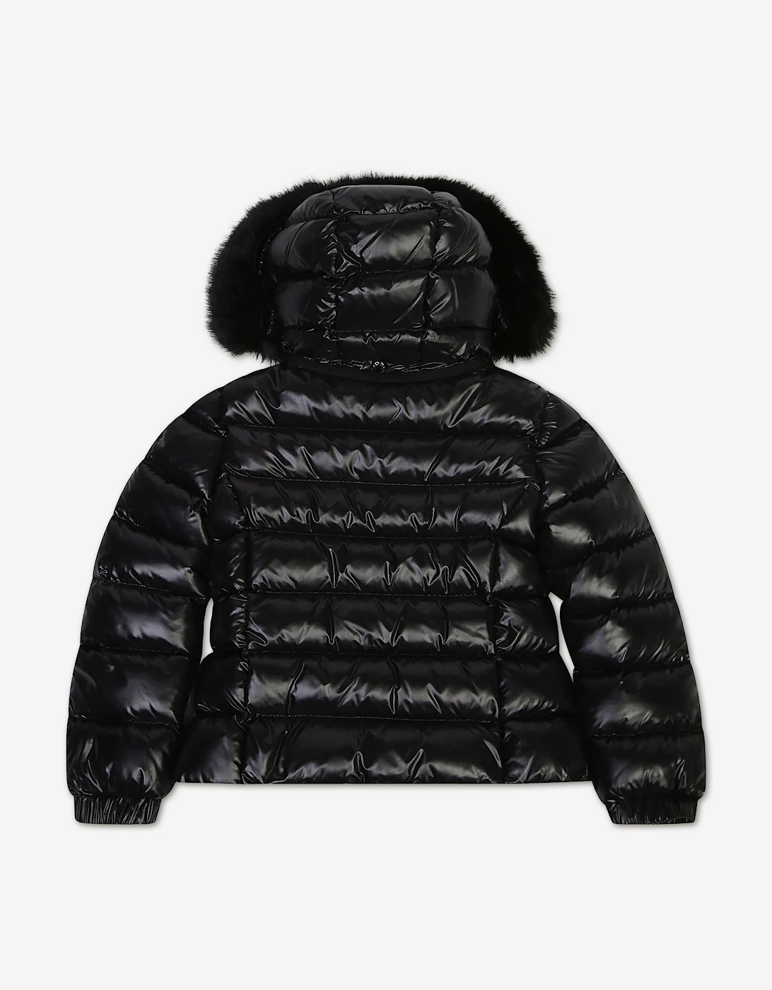 Moncler Enfant Girls Down Padded Badyf Jacket in Black