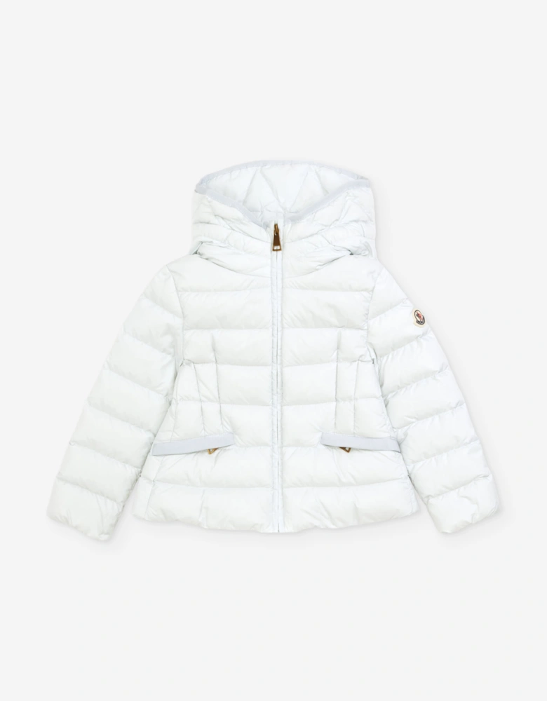 Moncler Enfant Girls Down Padded Avoce Jacket in Blue