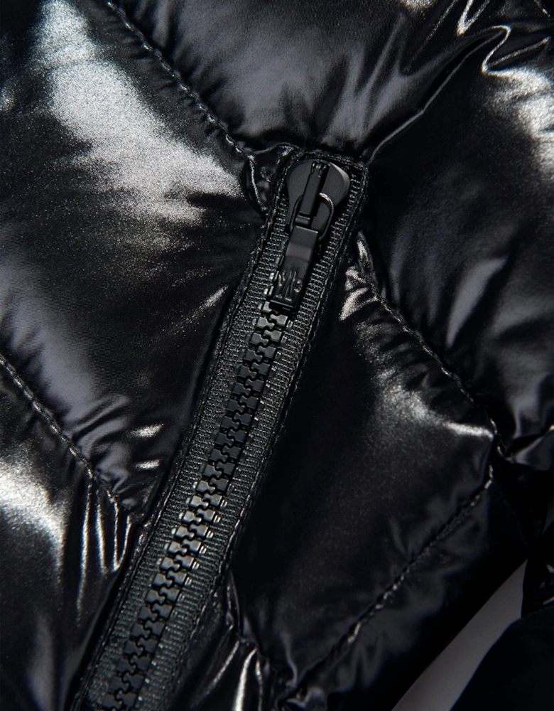 Moncler Enfant Girls Down Padded Badyf Jacket in Black