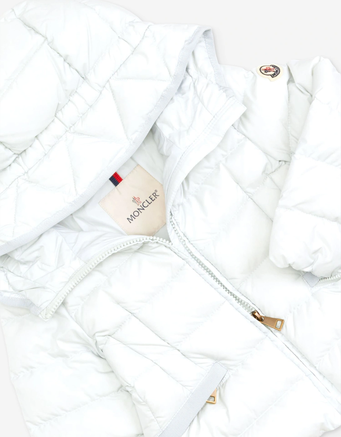Moncler Enfant Girls Down Padded Avoce Jacket in Blue