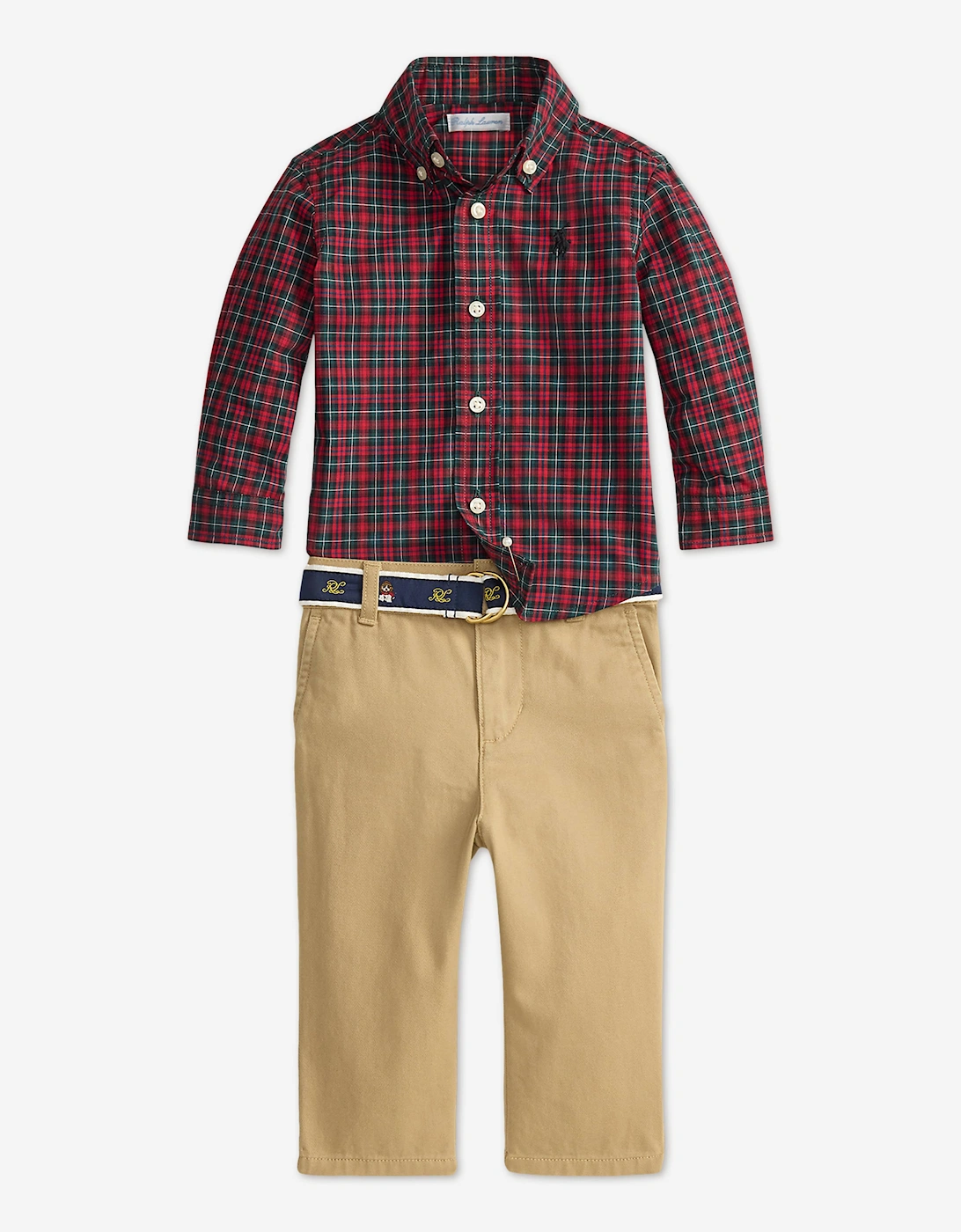 Ralph Lauren Baby Boys Trouser Set in Red