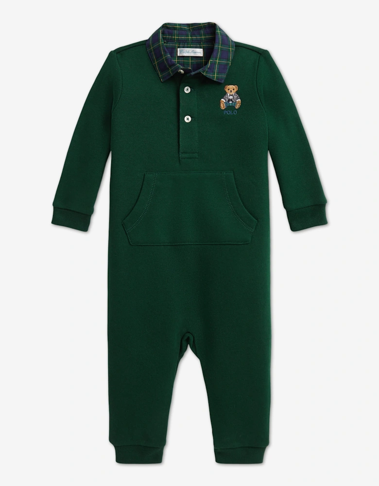 Ralph Lauren Baby Boys Bear Romper in Green