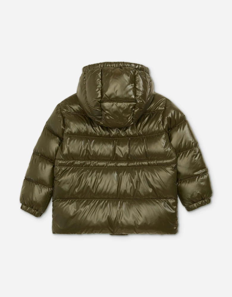 Moncler Enfant Girls Down Padded Sesie Jacket in Green