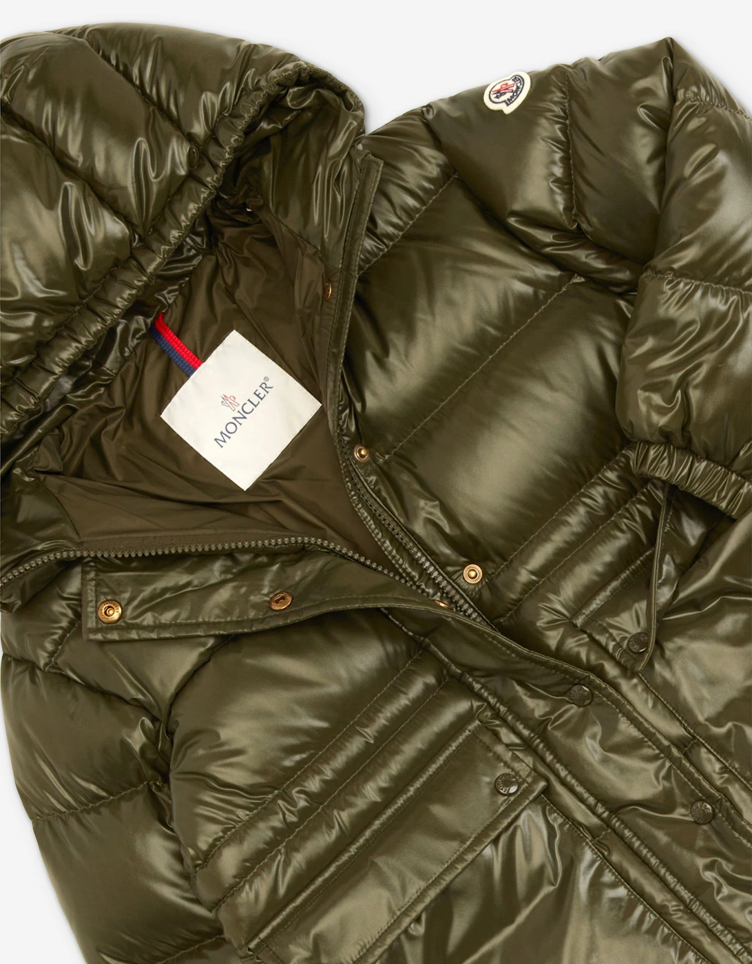 Moncler Enfant Girls Down Padded Sesie Jacket in Green