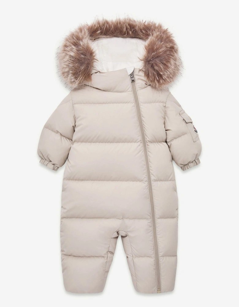 Moncler Enfant Baby Down Padded Yorick Snowsuit in Beige