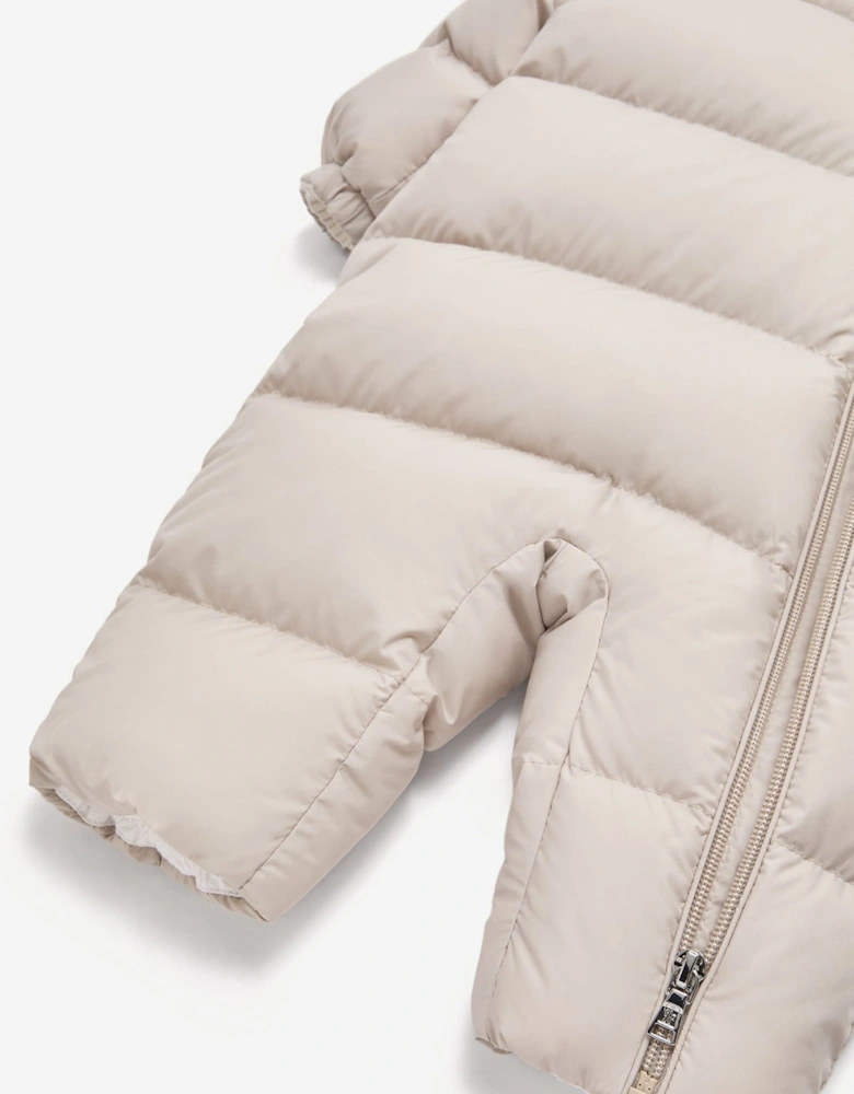 Moncler Enfant Baby Down Padded Yorick Snowsuit in Beige