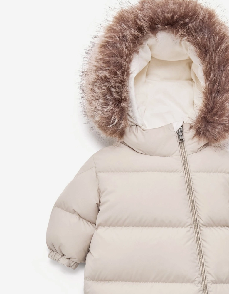 Moncler Enfant Baby Down Padded Yorick Snowsuit in Beige