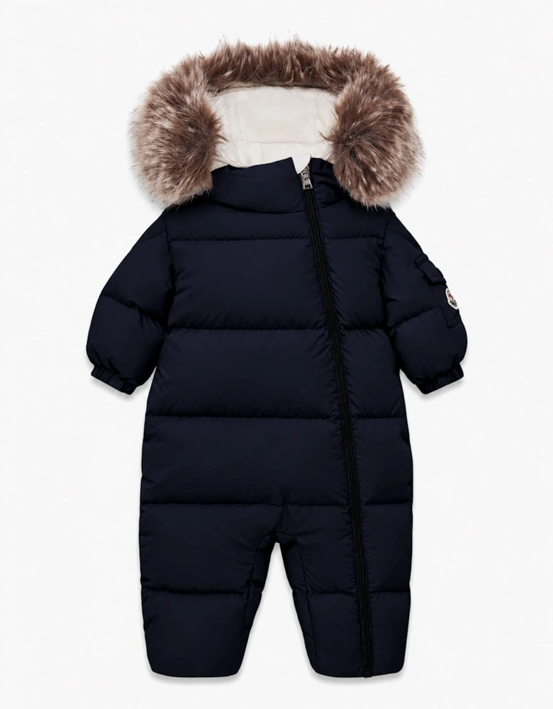 Moncler Enfant Baby Down Padded Yorick Snowsuit in Navy