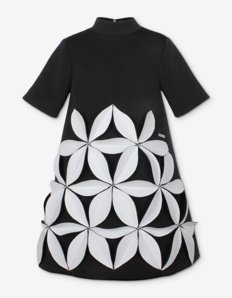 Jessie And James Girls Petal Song Dress in Black
