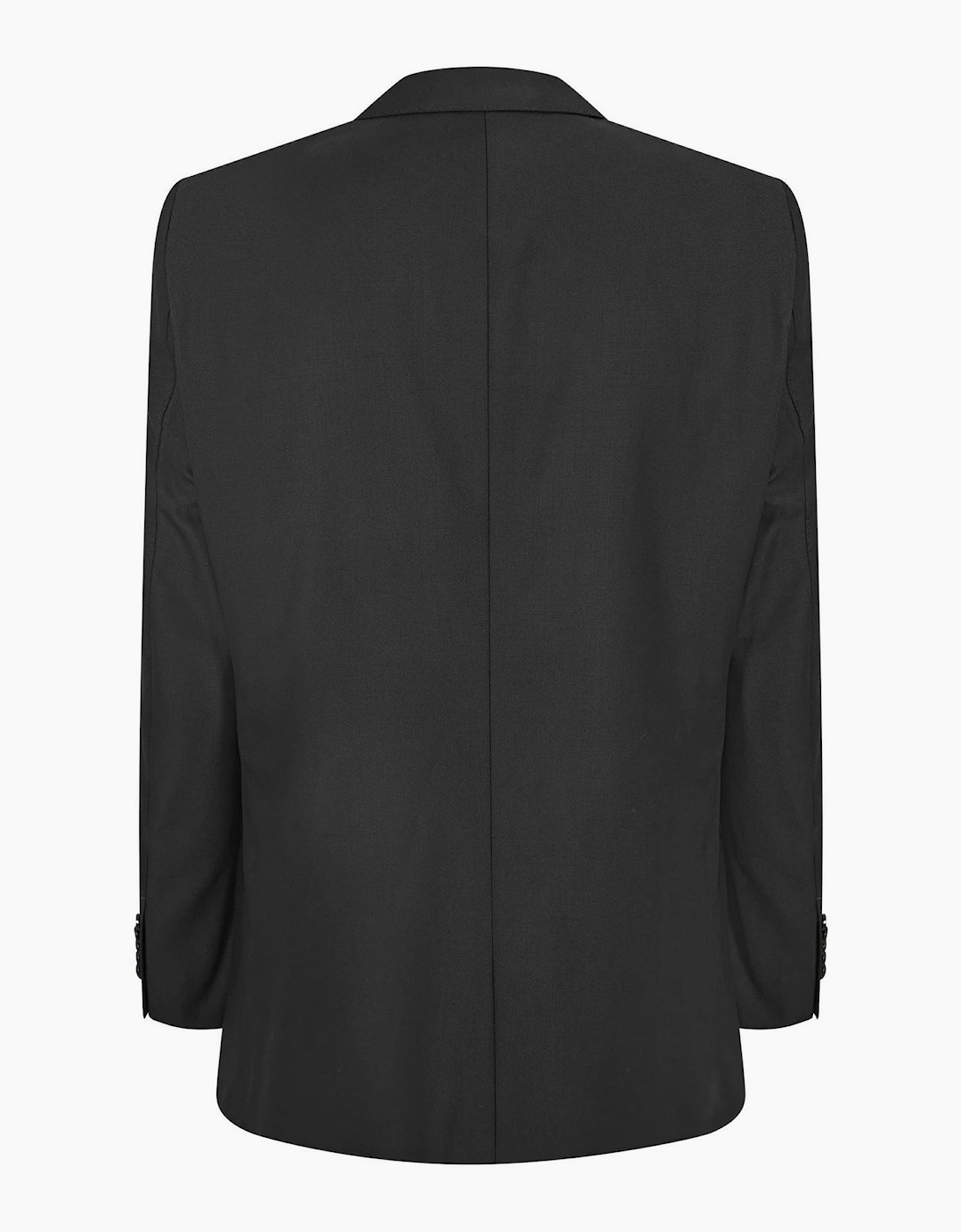Solid Patterned Notch Collared Blazer with Flap and Chest Pocket