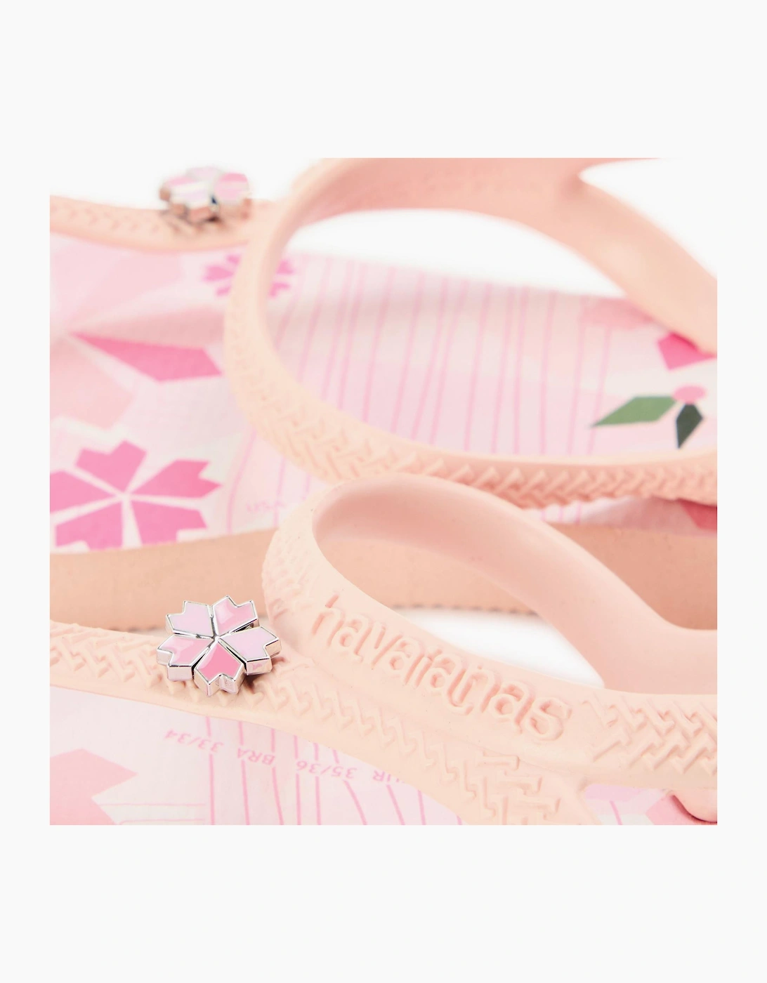Floral Patterned Thong Toe Flip Flops