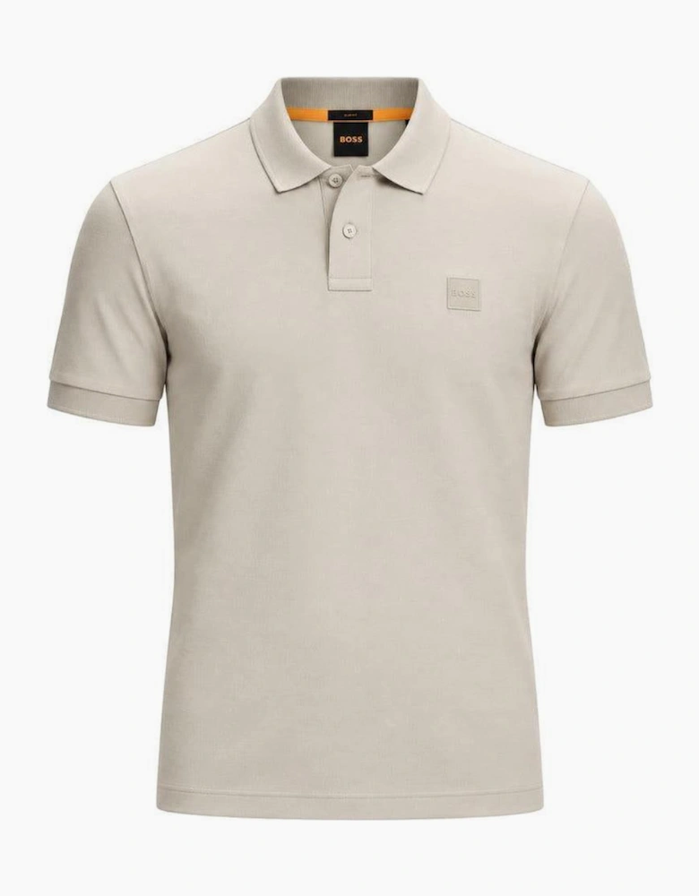 BOSS Slim Fit Passenger Polo Shirt Open Grey