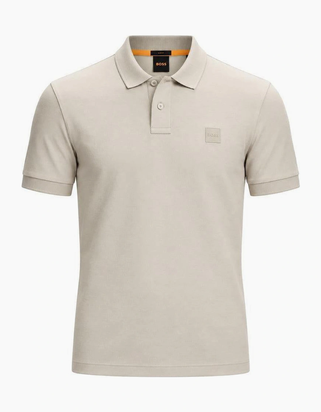 BOSS Slim Fit Passenger Polo Shirt Open Grey