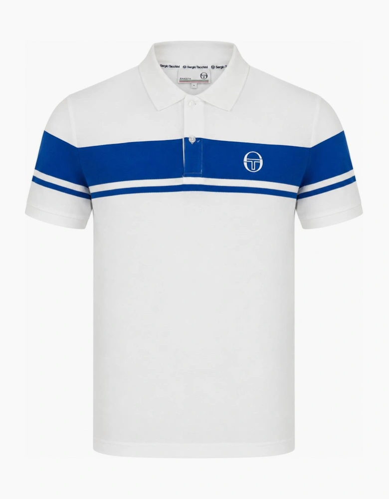 Sergio Tacchini Young Line Polo Shirt White/Princess Blue
