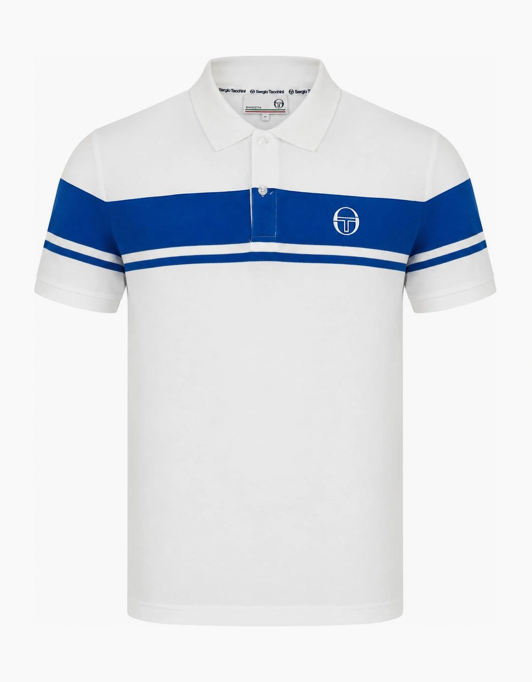 Sergio Tacchini Young Line Polo Shirt White/Princess Blue