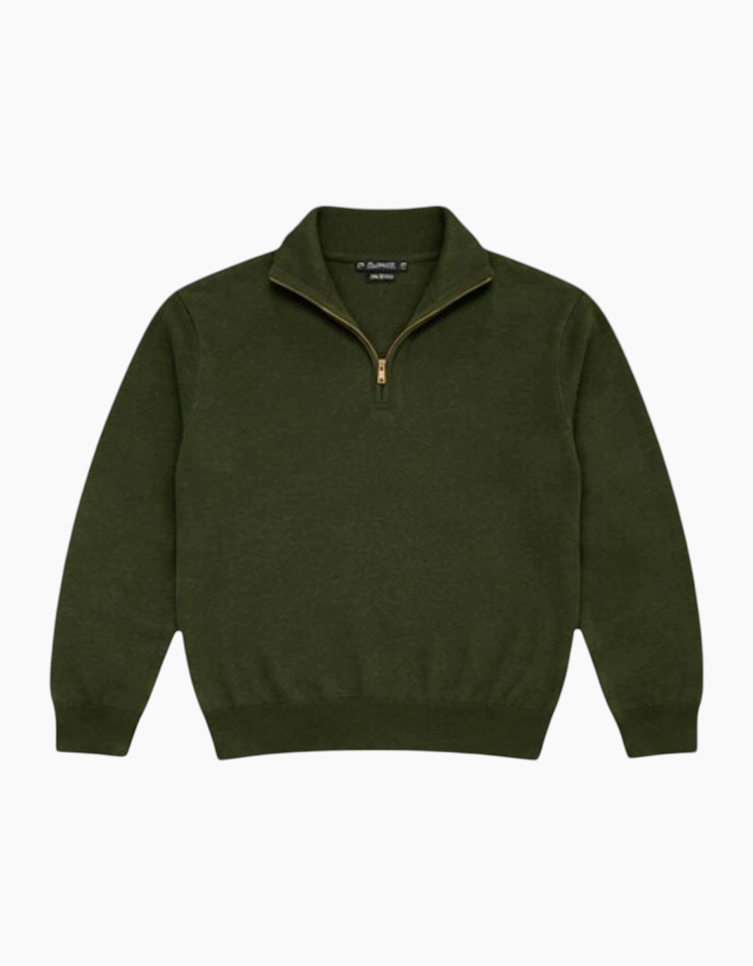 Mens Quarter Zip Sweatshirt Long Sleeve Slim Fit Premium Textured Cotton Jumper